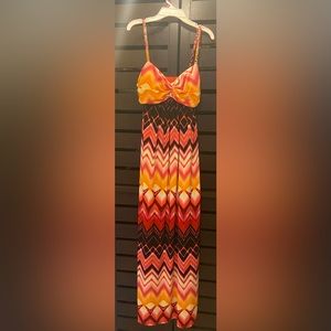 Bisou Bisou Michele Bohbot colorful maxi dress